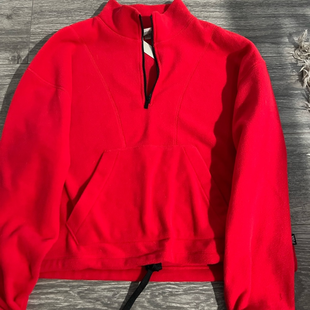 Pink Victoria’s Secret Pull over fleece sweater